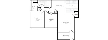 M - 2 Bed / 1 Bath