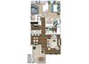 2 Bedroom 1.5 Bathroom Floor Plan