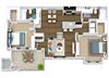 2 Bedroom 2 Bathroom Floor Plan