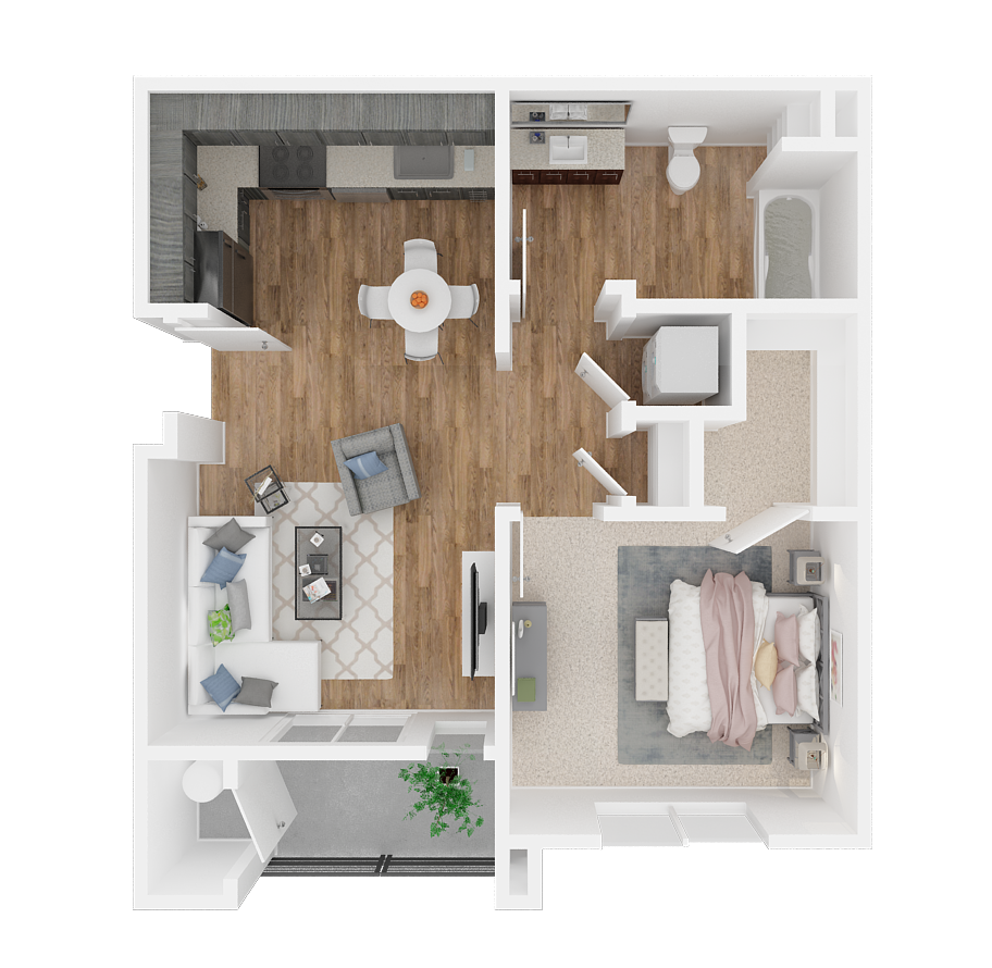 1x1 floor plans available at Steamboat by Vintage in Reno, NV 89521