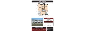 2 Bed 2 Bath Floor Plan at Highlands of Greenvillage*, Chambersburg