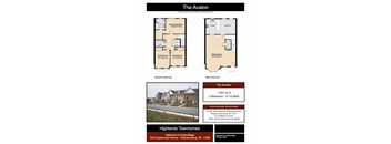 3 Bedroom 2.5 Bathroom Floor Plan at Highlands of Greenvillage*, Chambersburg, 17202