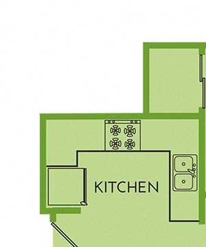 Thai Binh Apartments | Two Bedroom 2x2 Floor Plan Seattle, WA 98104 | Thai Binh Apartments