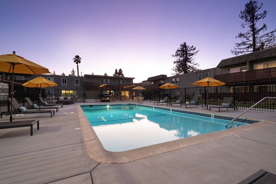 Pool with lounge chairs