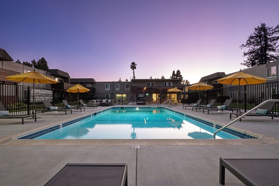 Pool with lounge chairs