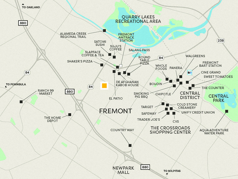 Metro Fremont | Apartments | Map of the Area