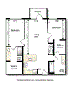 2 bed, 2 bath