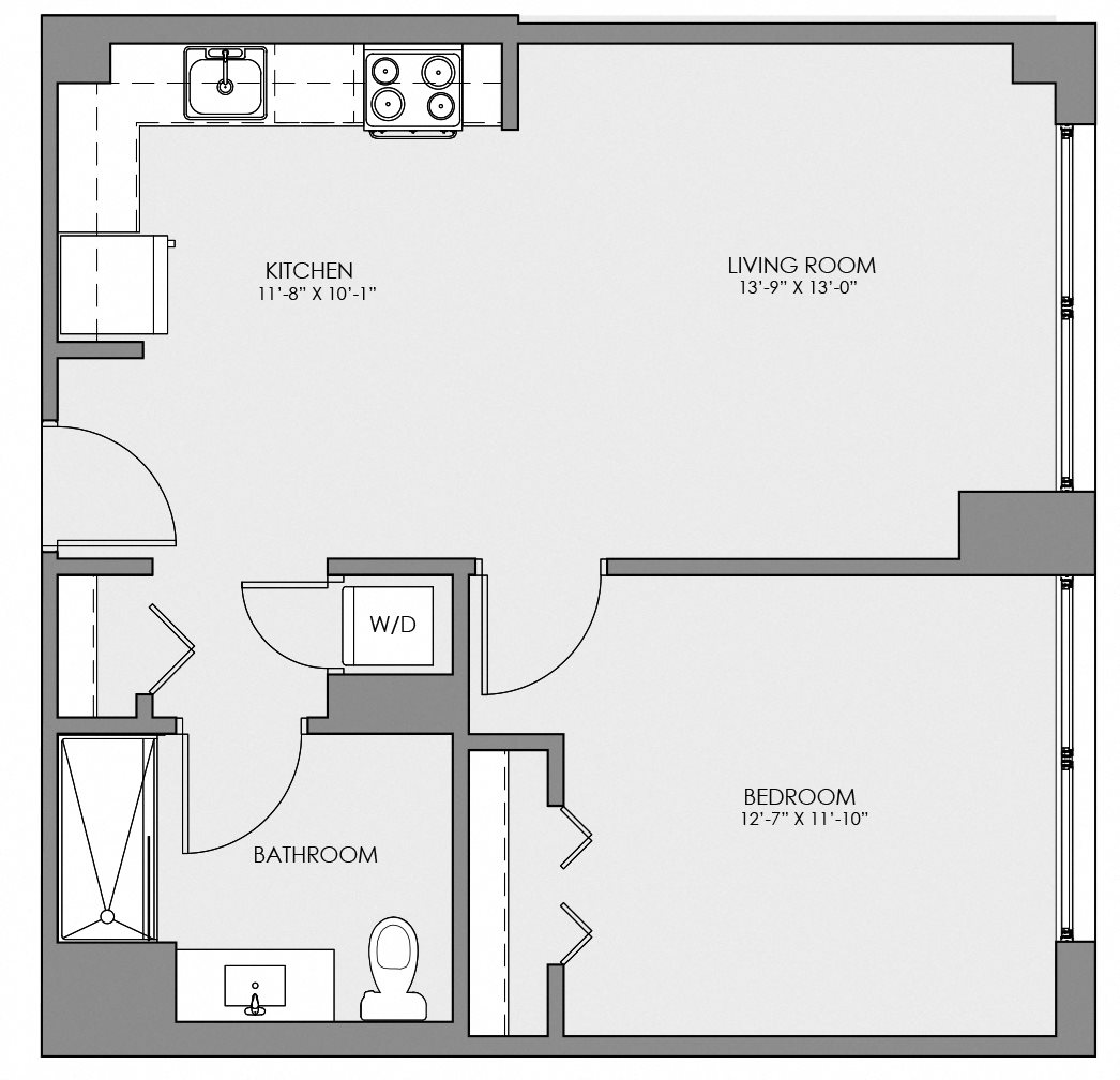 1B Floor Plan 3