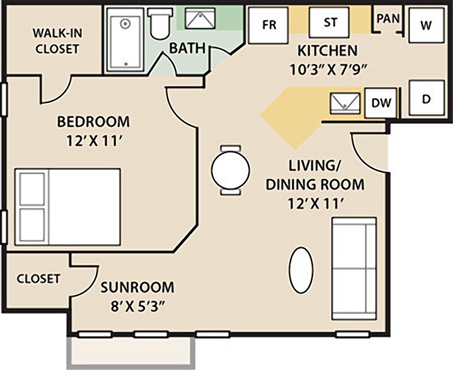 Aspen Timberlake 1 Bedroom 1 Bath