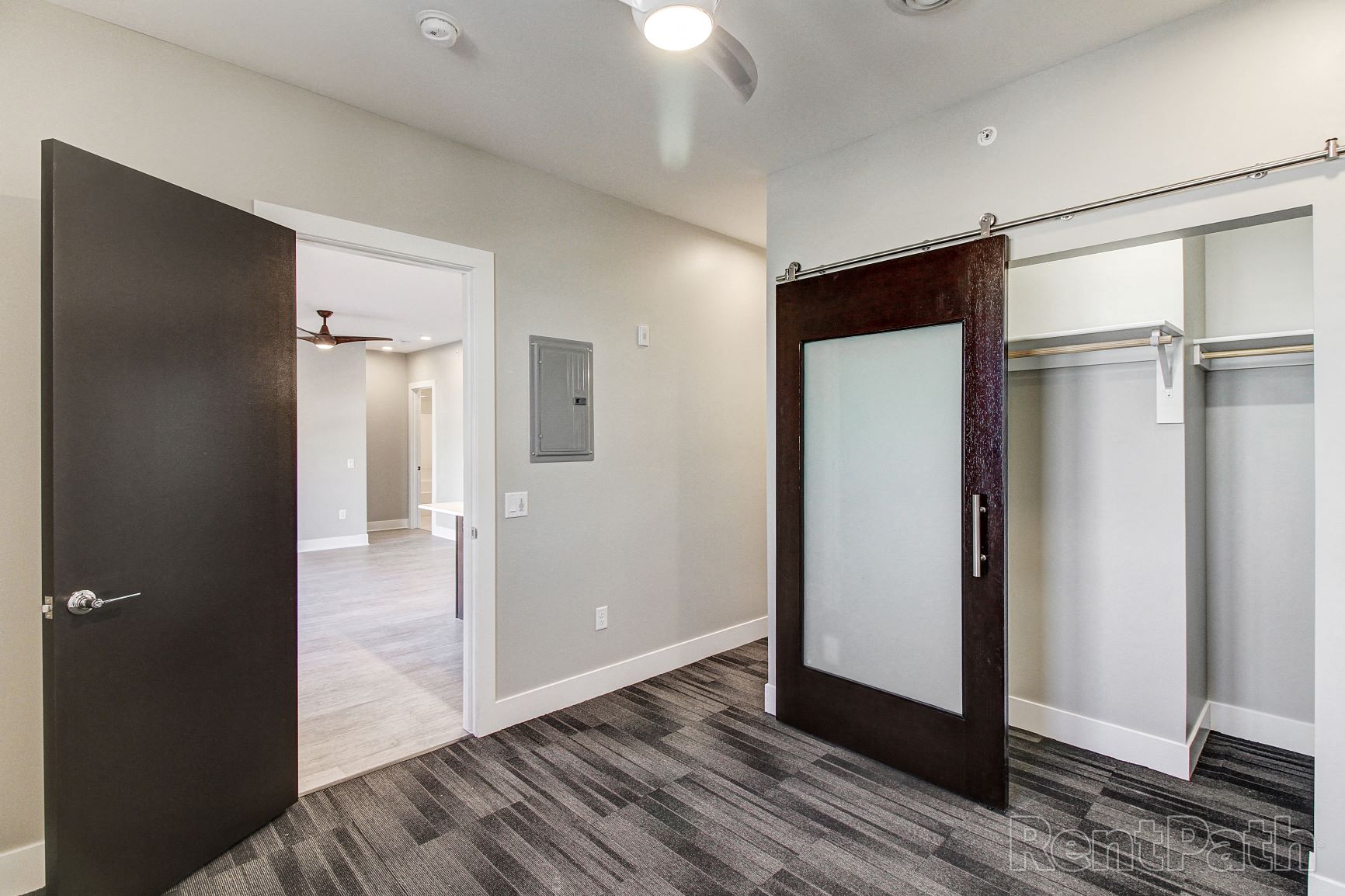 the residence apartment doors with closet and hallway