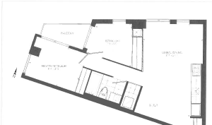 BeachHill Apartments 2 bedroom + 1 bathroom apartment floor plan in Toronto, ON