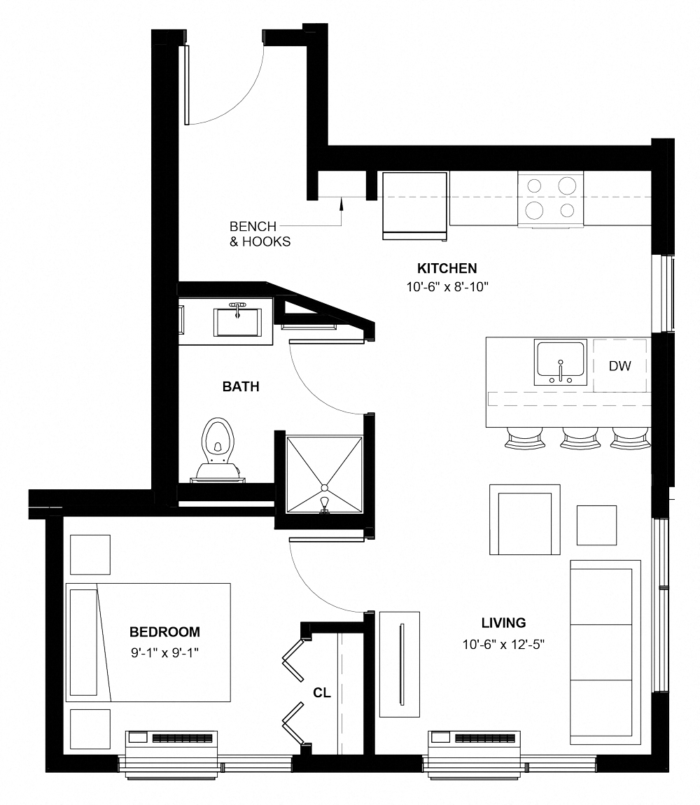 Floor Plans The Central Minneapolis Mn Studio 1 2