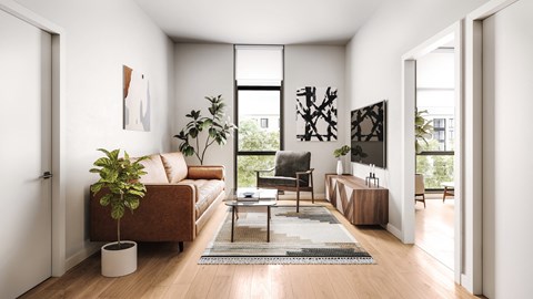 Spacious Living Room at City Modern 2660 John R Street LLC, Michigan