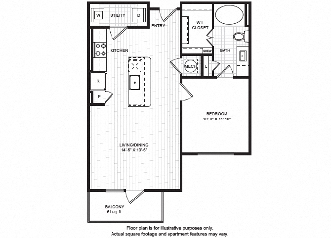 A3(1) Floor Plan at Windsor Old Fourth Ward, Atlanta