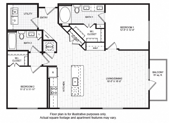 B4(1) Floor Plan at Windsor Old Fourth Ward, Georgia
