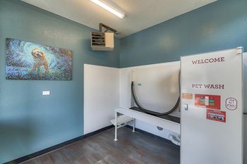 Pet wash station at Windsor at Pinehurst, Lakewood, Colorado