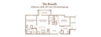 Bonelli Floor Plan at The Manor Homes of Eagle Glen, Missouri, 64083