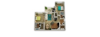 Brookstone Floorplan 2 Bedroom 2 Bath 1156 Total Sq Ft at Legends at Charleston Park Apartments, North Charleston, SC, 29420