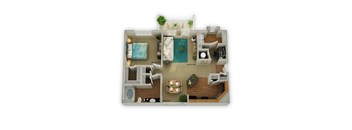 Carriage Floorplan 1 Bedroom 1 Bath 1021 Total Sq Ft at Legends at Charleston Park Apartments, North Charleston, SC, 29420