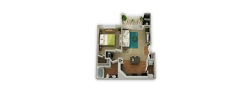 Ridgecrest Floorplan 1 Bedroom 1 Bath 726 Total Sq Ft at Legends at Charleston Park Apartments, North Charleston, SC, 29420