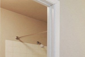 Bathroom with large vanity area at Equinox Apartments