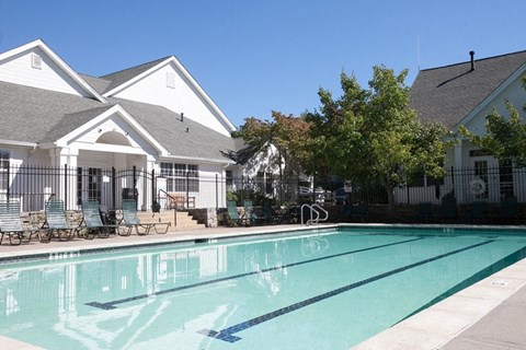 Outdoor Heated Swimming Pool at Town Walk at Hamden Hills, Connecticut