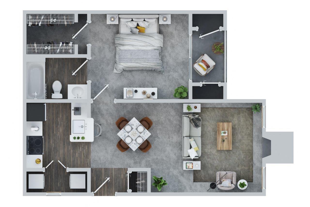 1 BED - 1 BATH | Warner East at Town Walk at Hamden Hills, Connecticut