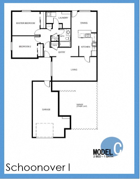 model c 2b 1br