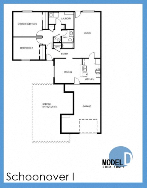 model d 2b 1br