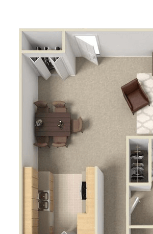 three bedroom apartment floor plan in Maumee OH