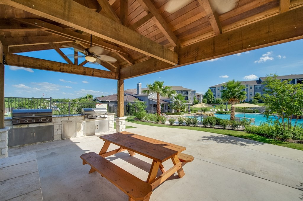 patio view of the pool