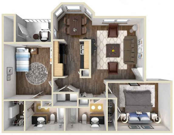 B1 Floor Plan at Sunrise Canyon, Texas