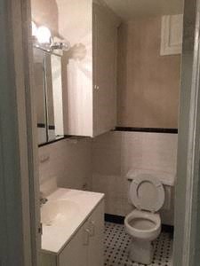 a bathroom with a toilet and a sink and a mirror