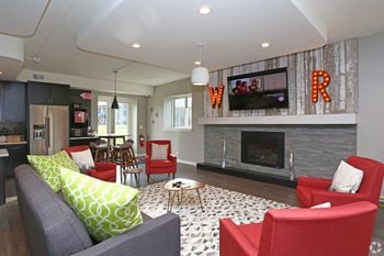 Fireplace Lounge at Woodland Ridge, Woodridge, IL