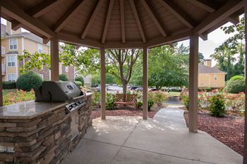 Outdoor Grill With Intimate Seating Area at The Mill at Chastain, Kennesaw, GA, 30144