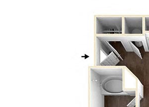 Azalea 1 bedroom 1 Bath Floorplan Azalea 1 bedroom 1 Bath Floorplanat Lullwater at Calumet, Newnan, GA, 30263