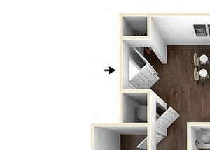 Magnolia 1 Bedroom 1 Bath Floorplan Magnolia 1 Bedroom 1 Bath Floorplanat Lullwater at Calumet, Newnan, GA