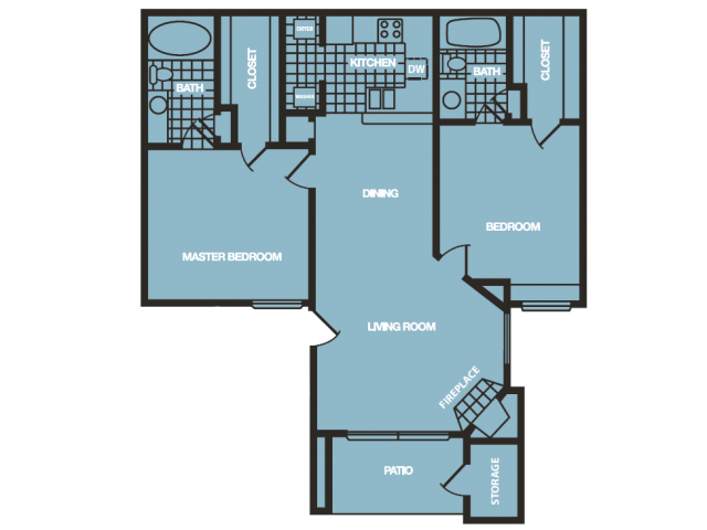 2 Bedroom A Floor Plan 1
