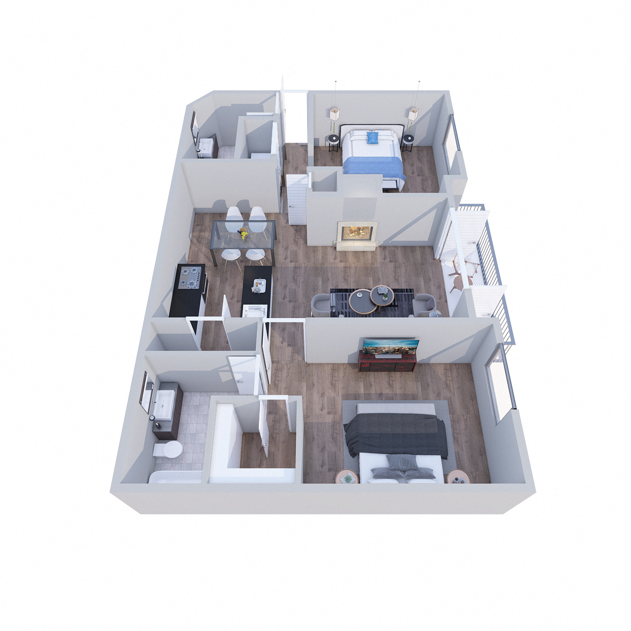 2x2a- GoGo Heights Floor Plan