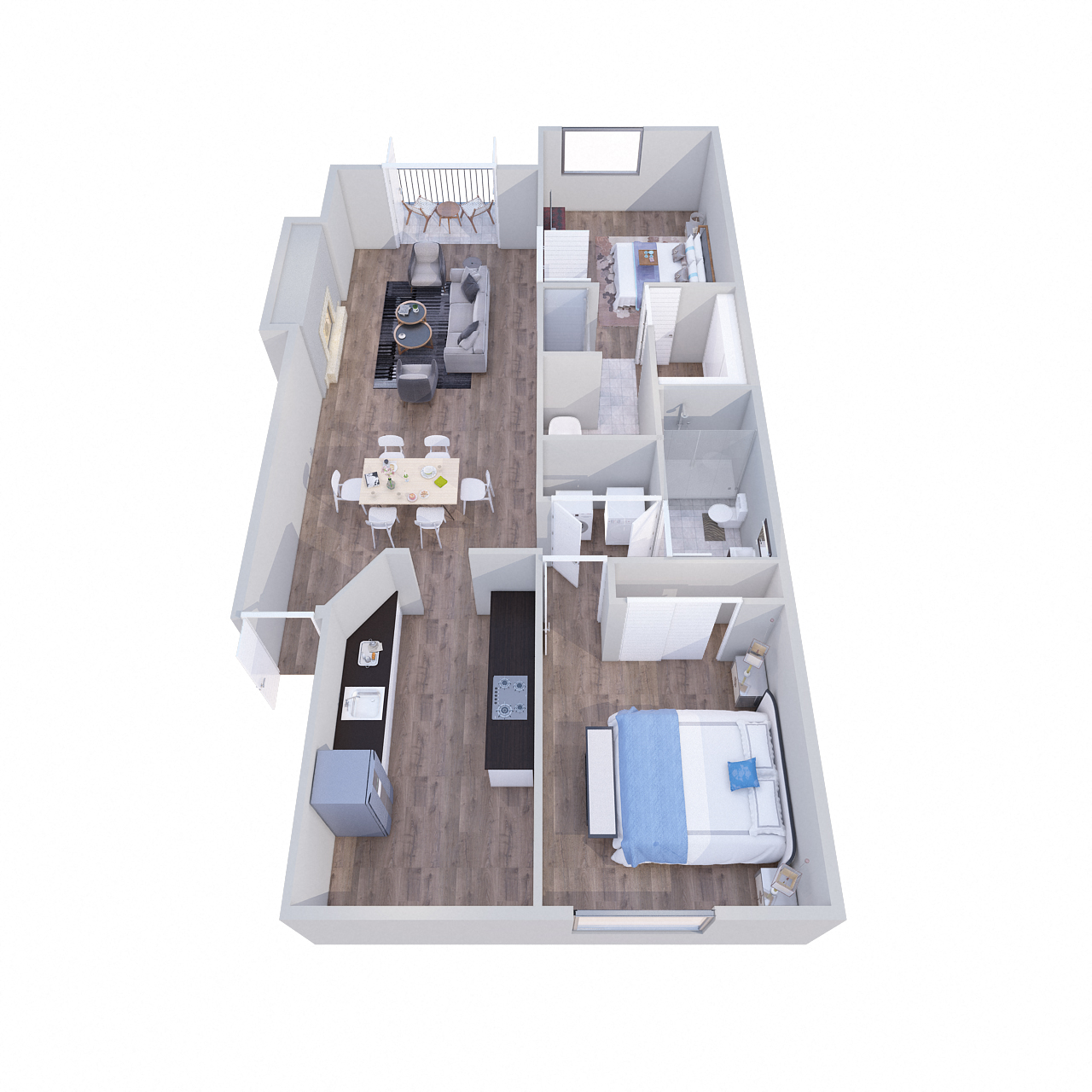 2x2b- GoGo Heights Floor Plan