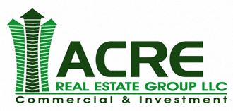 the logo for arc real estate group commercial and investment
