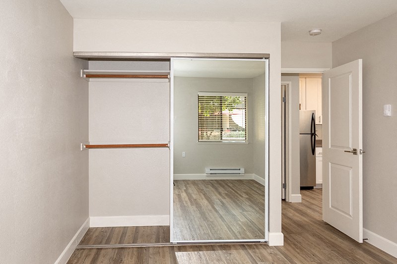 Apartments in Pleasant Hill CA - Ellinwood - Bedroom with Wood-Style Flooring
