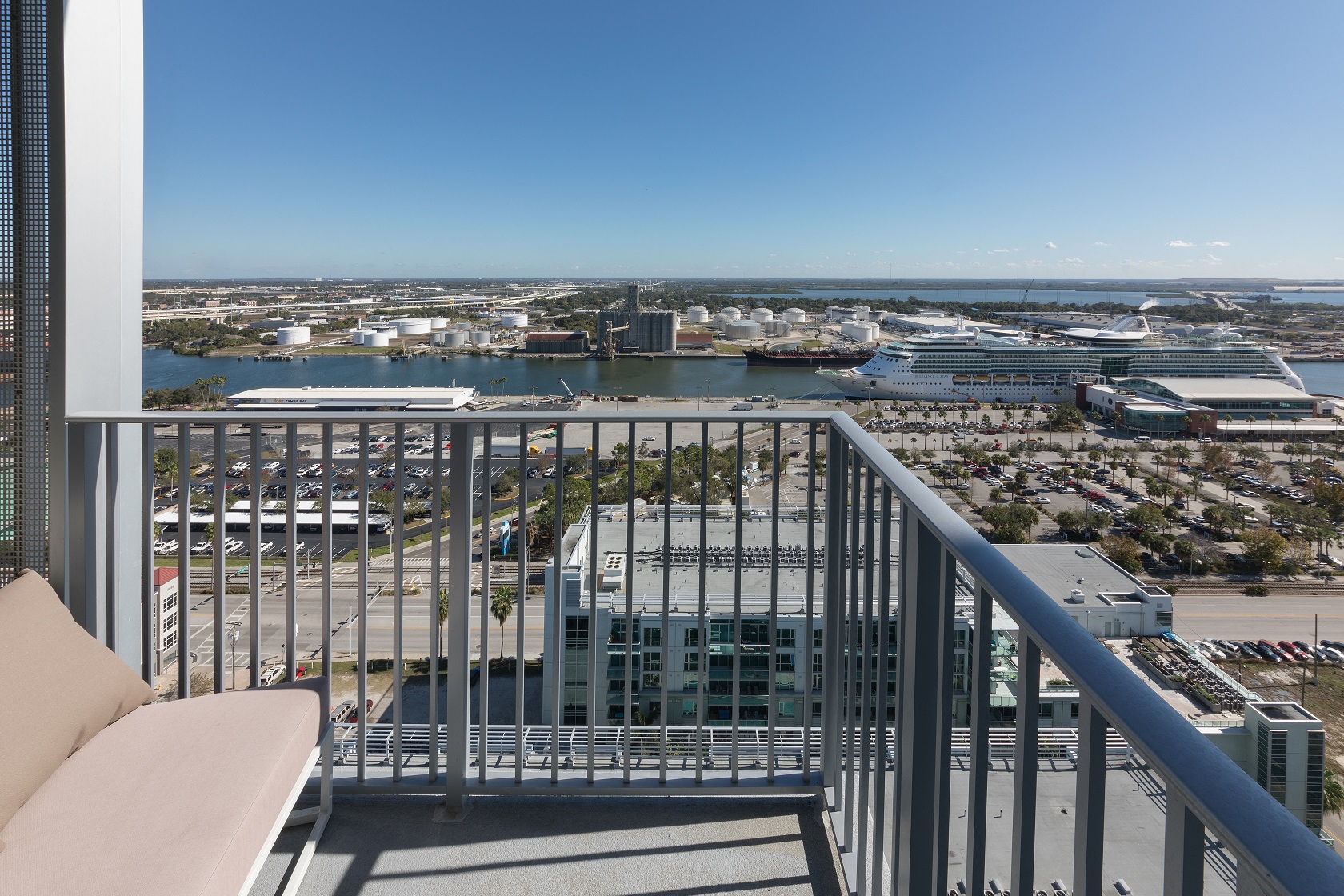 Skyhouse Channelside’s downtown location is enhanced by water views.