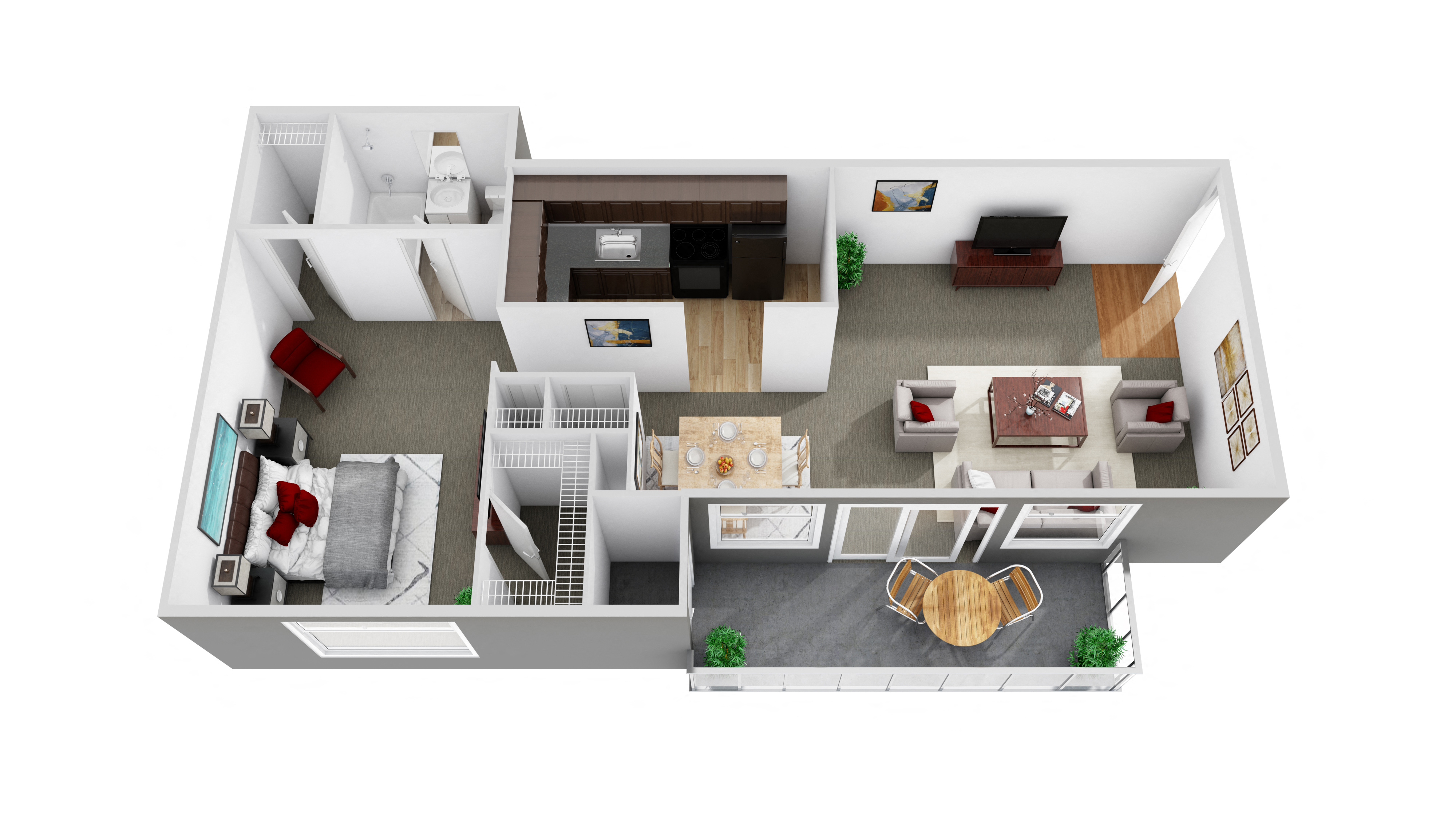 1 Bed Plan A - Parkland Square