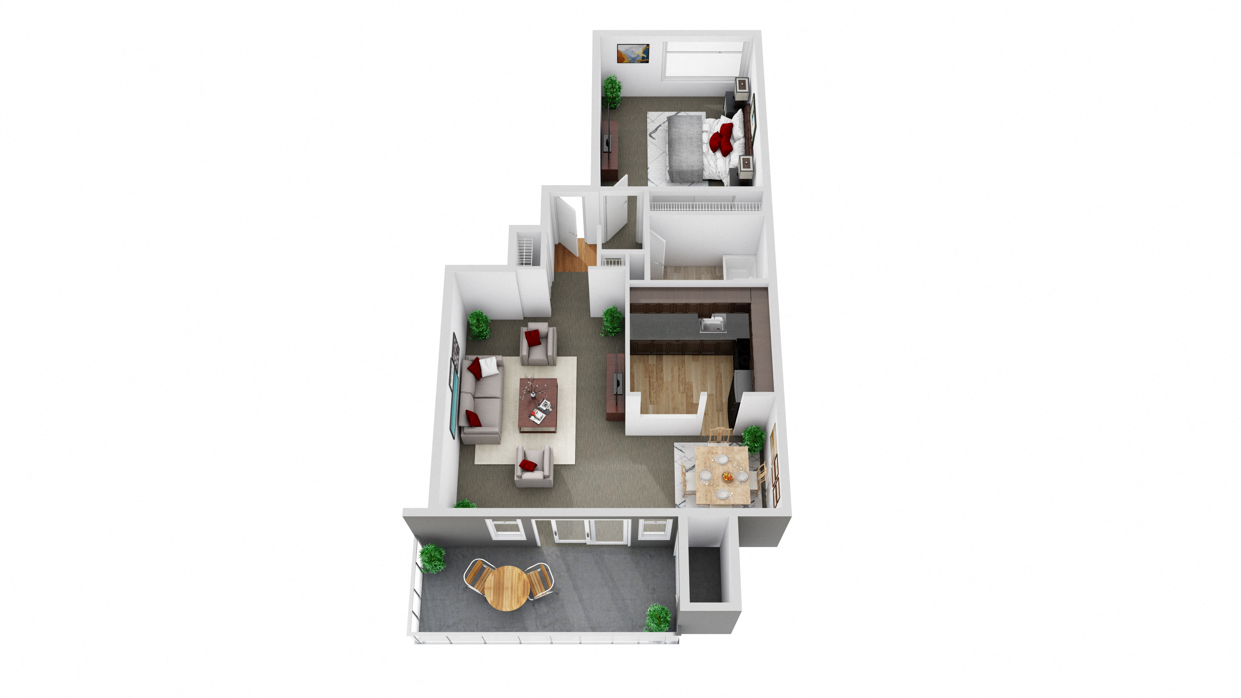 1 Bed Plan B - Parkland Square