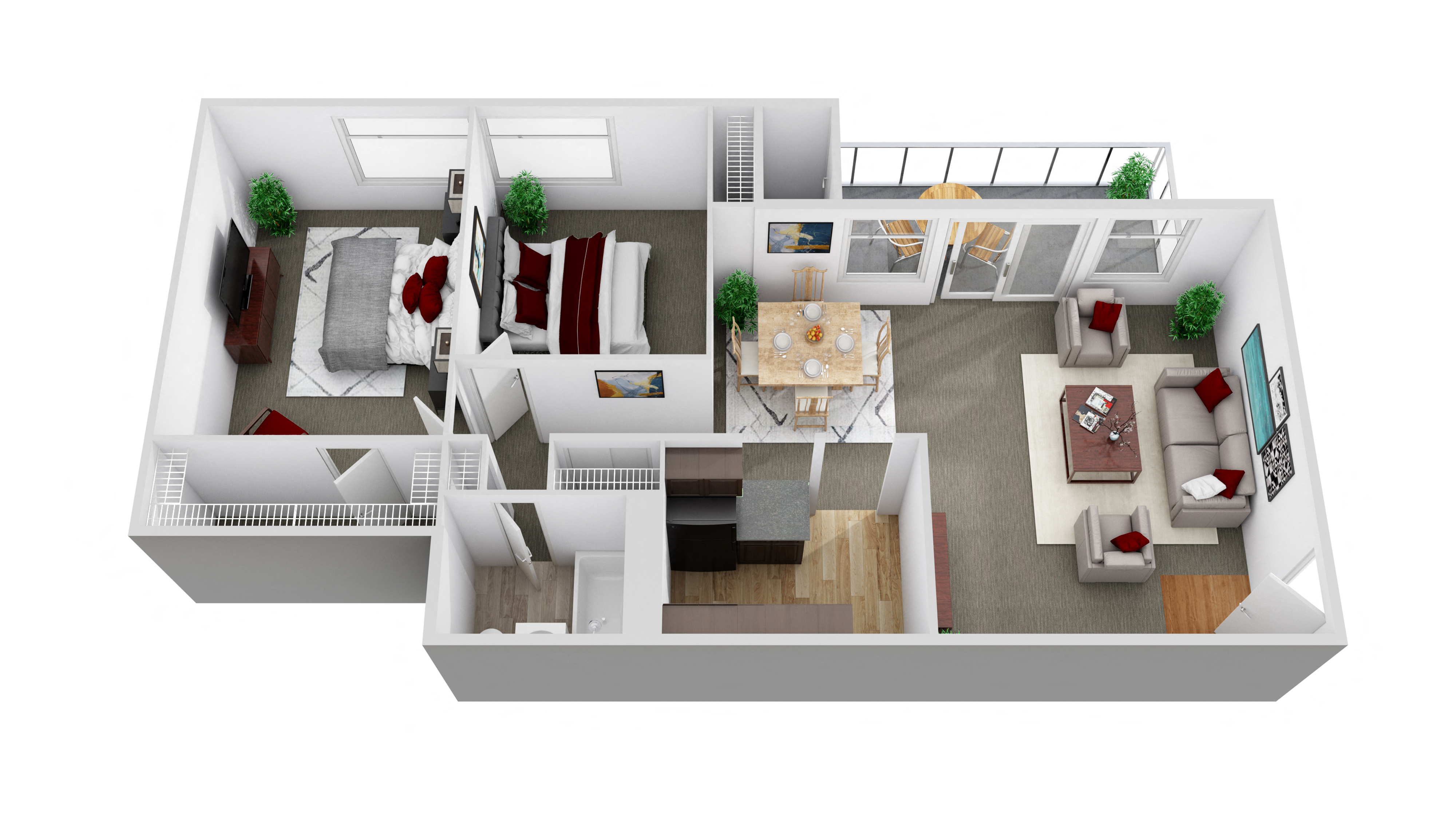 2 Bed Plan A - Parkland Square