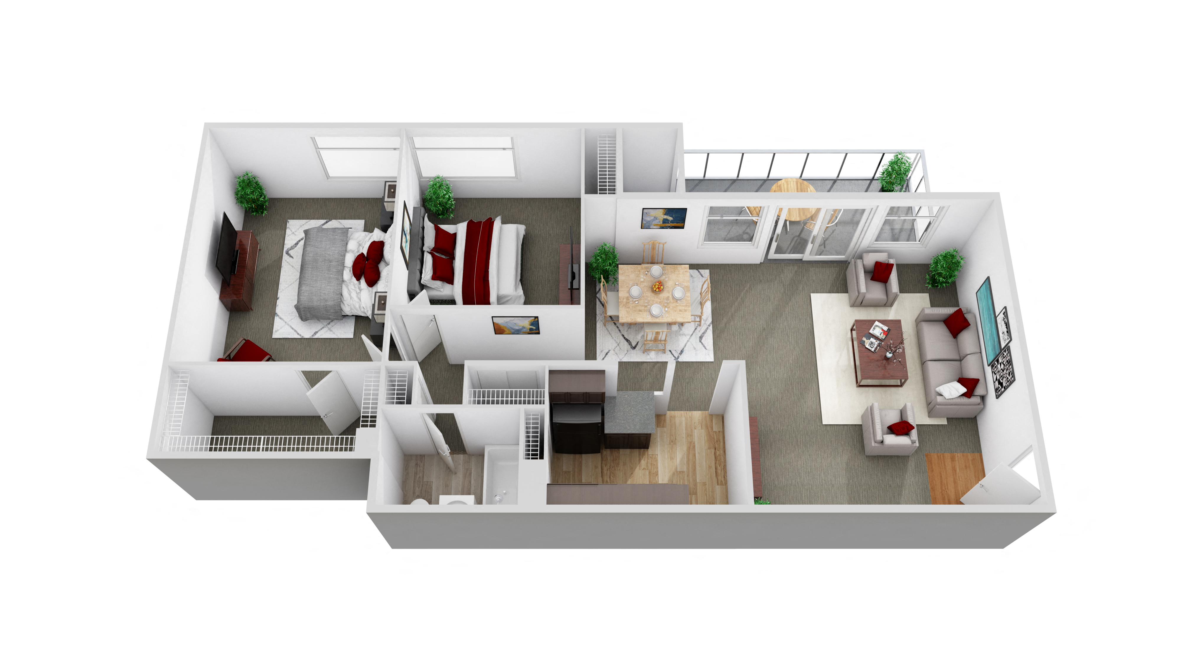2 Bed Plan B - Parkland Square