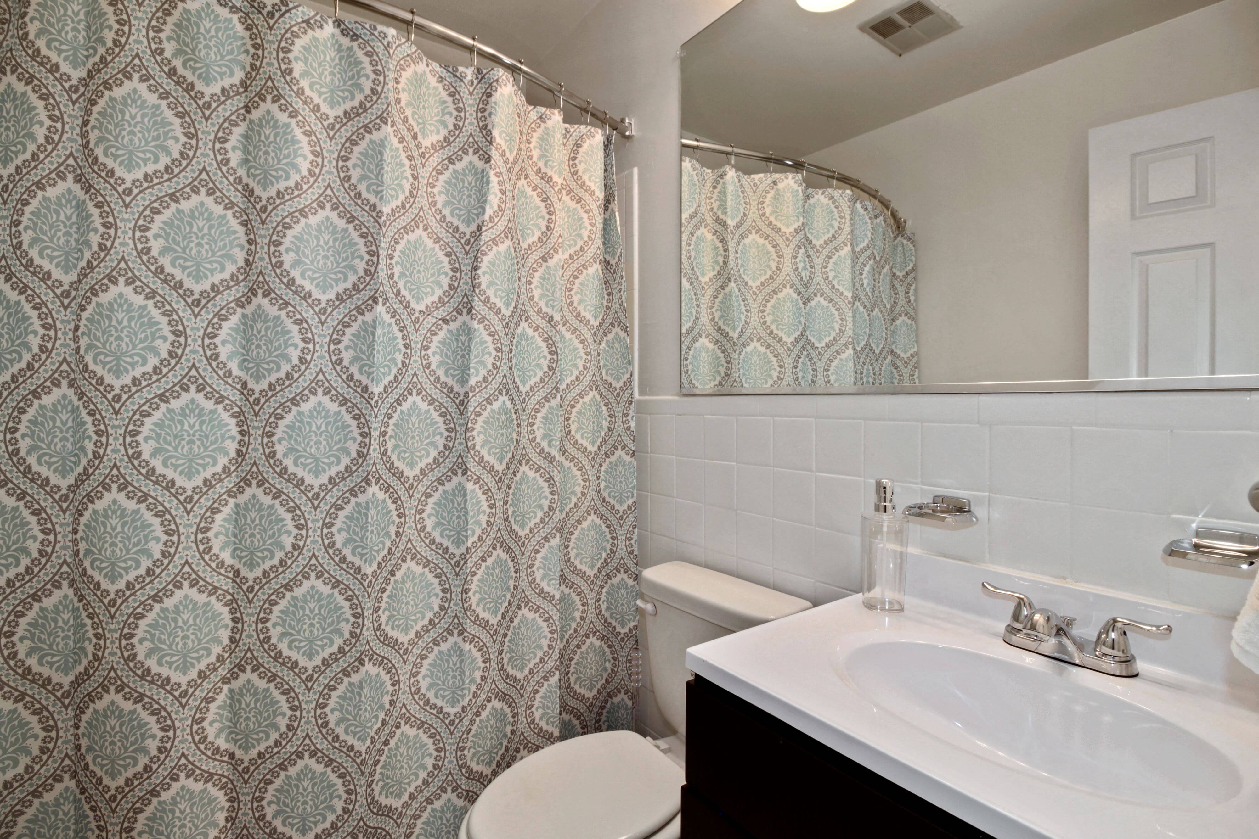 Clean white bathroom