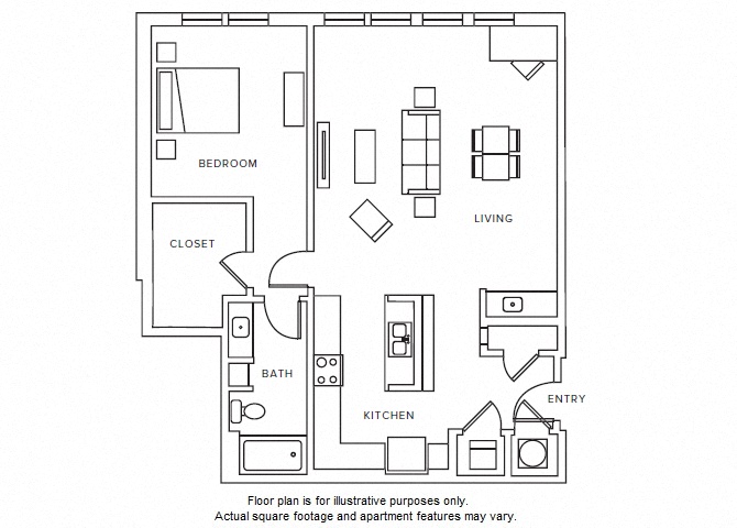 A11 floor plan at Windsor Parkview, Chamblee, Georgia