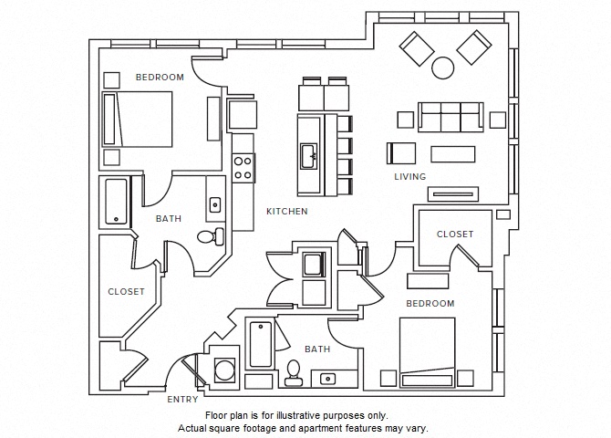 B6 floor plan at Windsor Parkview, GA, 30341